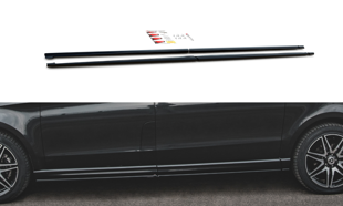 Maxton Side Skirts Diffusers Mercedes-Benz V-Class Long Amg-Line W447 Facelift - Gloss Black