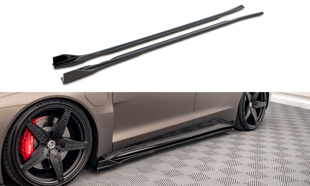 Maxton Side Skirts Diffusers V.2 Audi E-Tron Gt / RS Gt Mk1 - Gloss Black