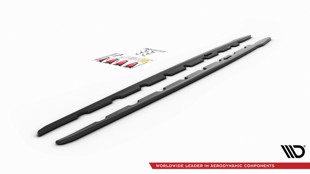 Maxton Side Skirts Diffusers V.2 For BMW 1 F40 M-Pack/ M135I  - Gloss Black