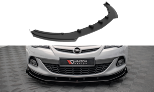 Maxton Street Pro Front Splitter V.1 + Flaps Opel Astra Gtc Opc-Line J - Black + Gloss Flaps    