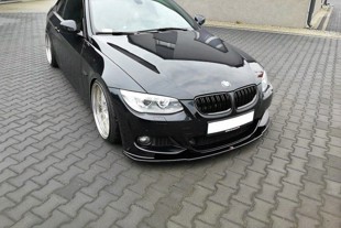 Maxton Front Splitter V.1 For BMW 3 E92 M-Pack Facelift - Gloss Black