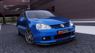 Maxton Front Splitter VW Golf Mk5 (Fit Only With Votex Front Lip) - Gloss Black