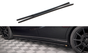 Maxton Side Skirts Diffusers Mercedes-Benz B W246 Facelift - Gloss Black