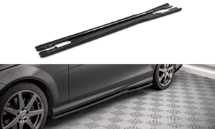 Maxton Side Skirts Diffusers Mercedes-Benz C Coupe Amg-Line C204 - Gloss Black