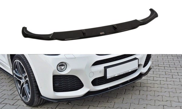 Maxton Front Splitter For BMW X4 M-Pack - Gloss Black