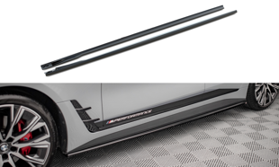 Maxton Side Skirts Diffusers V.1 BMW 4 Gran Coupe M-Pack G26 - Gloss Black