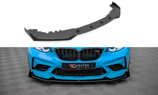 Maxton Street Pro Front Splitter V.1 + Flaps BMW M2 Competition F87 - Black + Gloss Flaps    