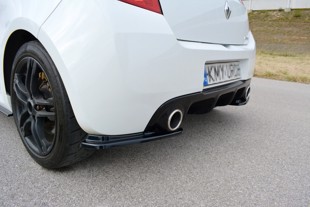 Maxton Rear Side Splitters Renault Clio Mk3 RS Facelift - Gloss Black