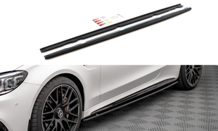 Maxton Side Skirts Diffusers V.1 Mercedes-Amg C 63Amg Coupe C205 Facelift - Gloss Black