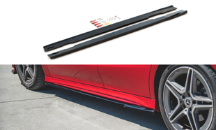 Maxton Side Skirts Diffusers Mercedes-Benz Cla Amg-Line C118 - Gloss Black