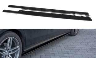 Maxton Side Skirts Diffusers Mercedes-Benz E43 Amg / Amg-Line W213 - Gloss Black
