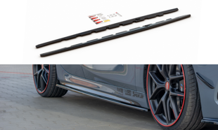 Maxton Side Skirts Diffusers V.1 For BMW 1 F40 M-Pack/ M135I  - Gloss Black