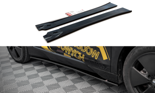 Maxton Side Skirts Diffusers BMW I3 Mk1 Facelift - Gloss Black