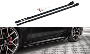 Maxton Side Skirts Diffusers V.2 BMW 4 M-Pack G22 - Gloss Black