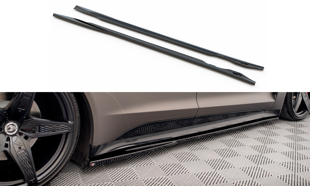 Maxton Side Skirts Diffusers V.1 Audi E-Tron Gt / RS Gt Mk1 - Gloss Black