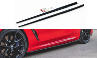 Maxton Side Skirts Diffusers BMW 8 Coupe M-Pack G15 - Gloss Black