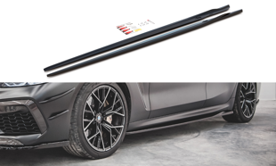 Maxton Side Skirts Diffusers V.2 BMW M8 Gran Coupe F93 / 8 Gran Coupe M-Pack G16 - Gloss Black