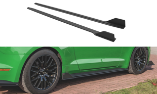 Maxton Street Pro Side Skirts Diffusers V.2 Ford Mustang Gt Mk6 Facelift - Black-Red