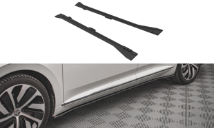 Maxton Street Pro Side Skirts Diffusers Volkswagen Arteon R-Line Facelift - Black-Red