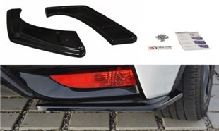 Maxton Rear Side Splitters Honda Civic Mk9 Facelift - Gloss Black