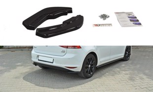 Maxton Rear Side Splitters VW Golf Mk7 Standard - Gloss Black