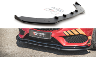 Maxton Racing Durability Front Splitter + Flaps Mercedes - Amg C43 Coupe C205 - Black-Red + Gloss Flaps
