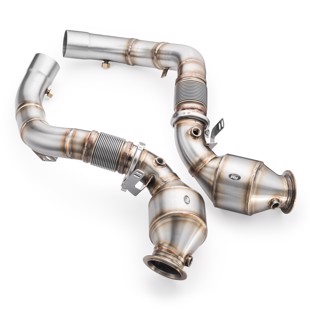 RM Motors Downpipe BMW M8 F91 + CATALYST HJS 300 cpsi EURO 6