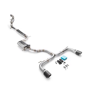 RM Motors Complete exhaust system for Seat Leon Cupra 3 with sport catalyst Emission standard - Euro 4, Capacity - 100 cpsi, Tip diameter - 89 mm, Exhaust tip - 11