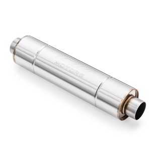 RM Motors Sports straight through silencer RM02 with Embossing Can length - 550 mm, Inlet diameter - 63,5 mm, Can diameter - 160 mm