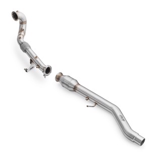 RM Motors Downpipe Audi S3 8Y 2.0 TFSI Beginning - Downpipe with straight pipe +silencer