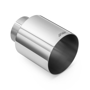 RM Motors polished stainless steel straight tip KPCP Inlet diameter - 50 mm, Tip diameter - 76 mm, Including the clamp - No