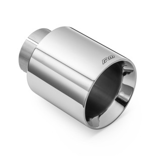RM Motors polished stainless steel straight tip KPCP/DS Inlet diameter - 50 mm, Tip diameter - 76 mm, Including the clamp - Yes