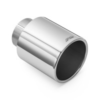 RM Motors polished stainless steel straight tip KPZP Inlet diameter - 50 mm, Tip diameter - 89 mm, Including the clamp - No